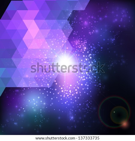 Abstract blue lens flare technology  background. Raster version - vector version in my portfolio.