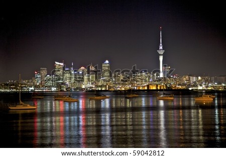 Auckland Night Skyline