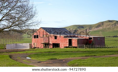 Farm between Ohinewai and Tahuna, in the Waikato Region, eastern North Island, New Zealand.