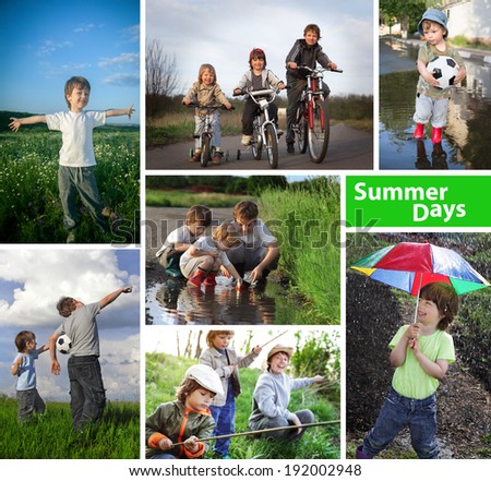 three happy brothers summer time collage