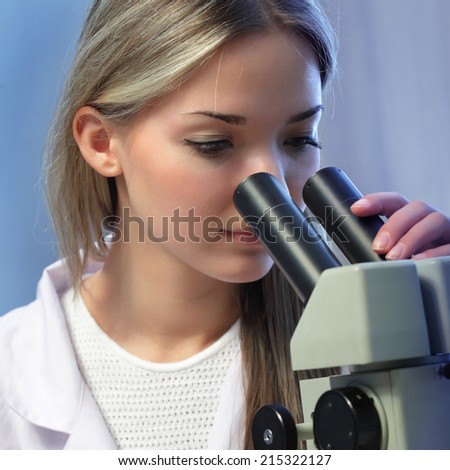 beauty scientist in chemical laboratory