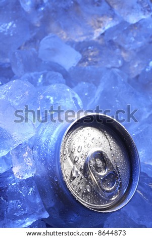 can of beer in ice