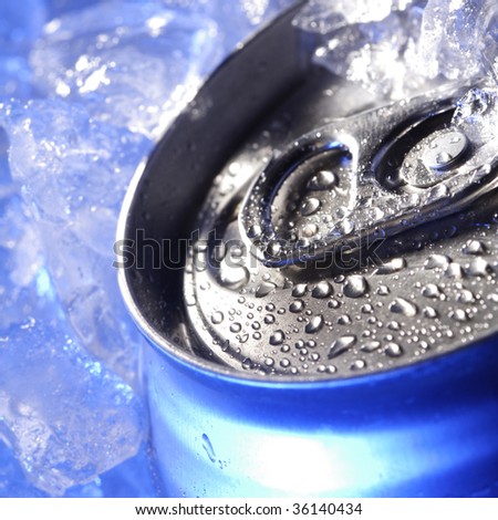 can of beer in ice