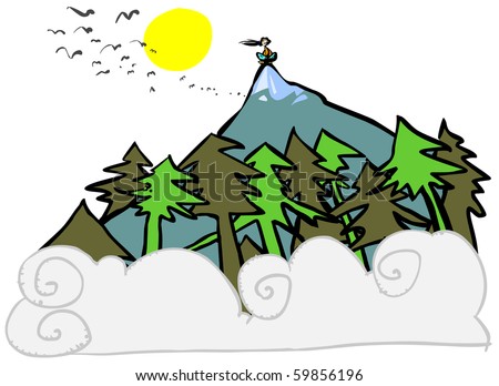 cartoon images of mountains. vector : Cartoon mountain