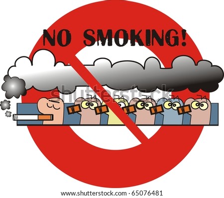 Smoking Funny Sign on Funny No Smoking Symbol  Stock Photo 65076481   Shutterstock