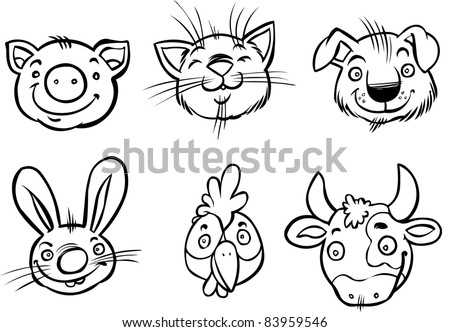 animals outline drawing