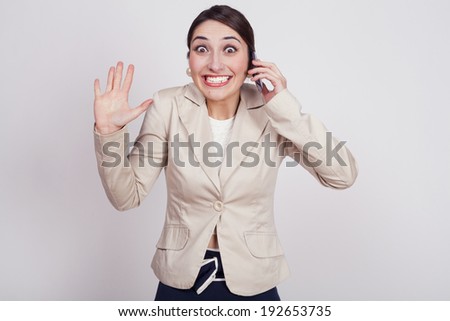 young woman speaking at the phone