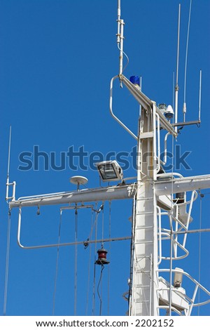 Ships mast with all its communication systems
