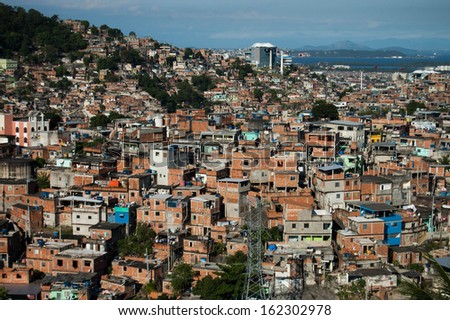 Shanty town in Rio de Janeiro, Brazil