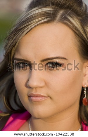 Head shot of young woman