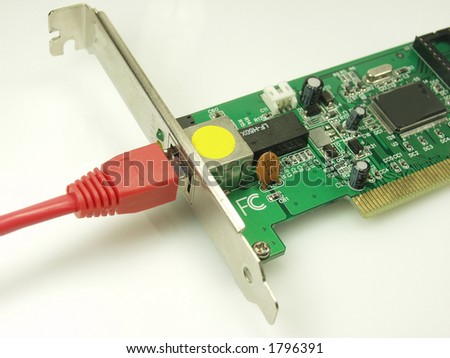 Network Cable pluged into ethernet card