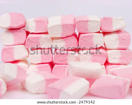 wall of pink candies