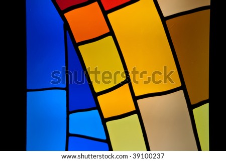 stained glass window on an old church