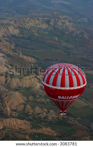 hot air ballooning at turkish cappadocia at early morning