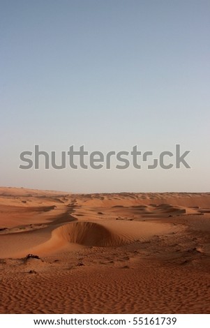 stock photo : The desert Wahiba sands in Oman, arabian peninsula