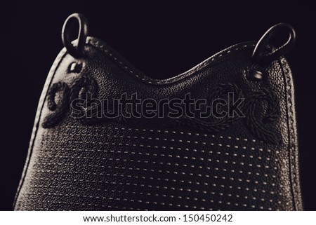 Do - kendo chest protection gear, close-up shot, dark background