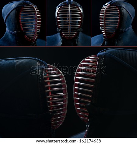 Kendo protective sportswear, collage