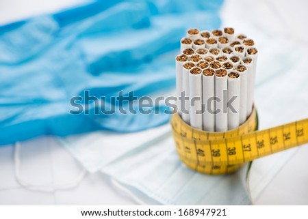 Anti-smoking concept, horizontal shot