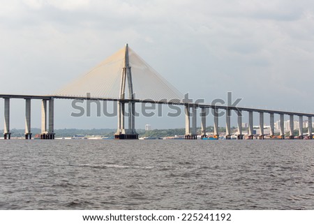 The Manaus Iranduba Bridge (called Ponte Rio Negro in Brazil) is a bridge over the Rio Negro with 3595 meters of length that links the cities of Manaus and Iranduba. It was opened on Oct 24, 2011