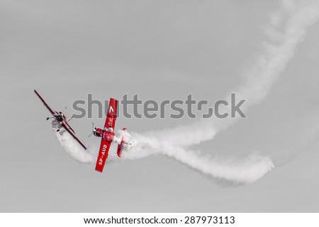 POZNAN, POLAND - JUNE 14: Aerobatic group formation \