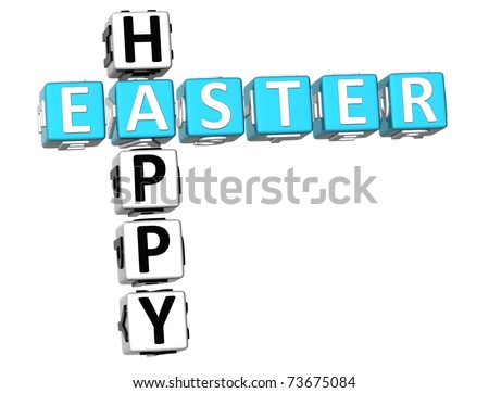 happy easter crossword. stock photo : Happy Easter Crossword