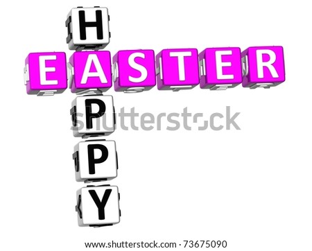 happy easter crossword. stock photo : Happy Easter Crossword