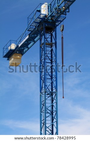 Construction place over blue sky