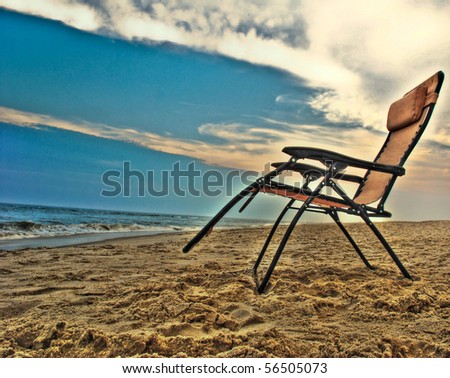 Chair alone on the beach
