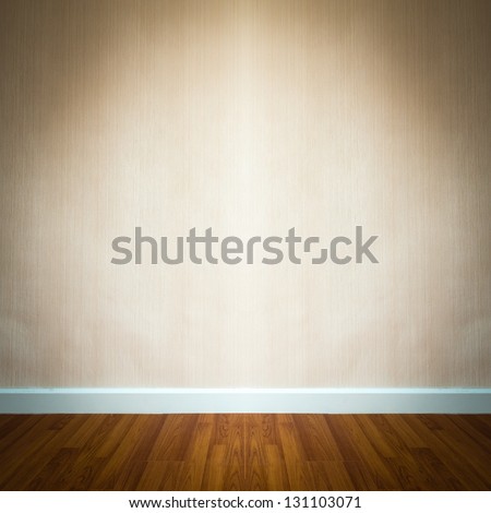 room interior with brown wallpaper