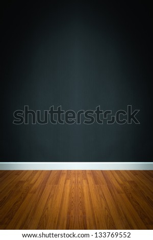 room interior with gray wallpaper