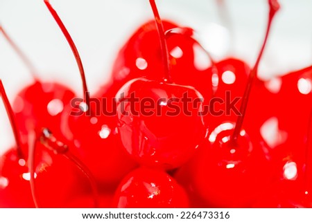 maraschino cherries in bowl