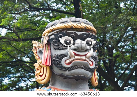 giant face / buddhist art style In thailand