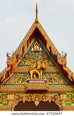 A Buddhist temple with ornate golden decoration