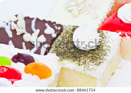 Fancy cake isolated on white background