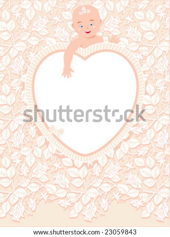 stock vector Valentine card wedding invitation new baby or baby shower 
