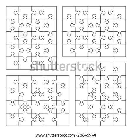 jigsaw puzzle template. stock photo : Jigsaw puzzle