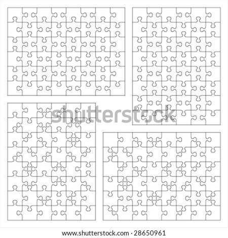 jigsaw puzzle template. stock vector : Jigsaw puzzle