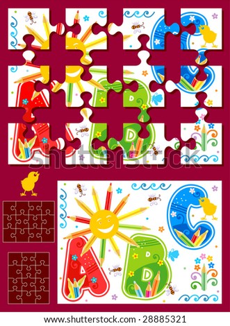    Crossword Puzzles on Stock Photo   Make Your Own Jigsaw Puzzle Kit   Full Page Illustration