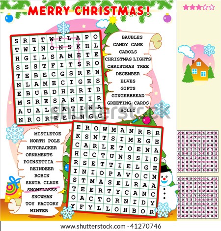 Easy Crossword Puzzles on Puzzles 2013 Christmas Zigzag Word Search Puzzle Answer Included For