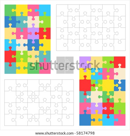 stock photo : Jigsaw puzzle jigsaw puzzle template. stock photo : Jigsaw puzzle