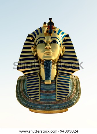 gold pharaoh Tutankhamen mask