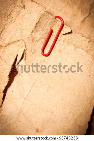 Vintage paper with Paper clip