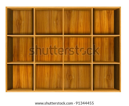 Wooden Shelf Stock Photo 91344455 : Shutterstock