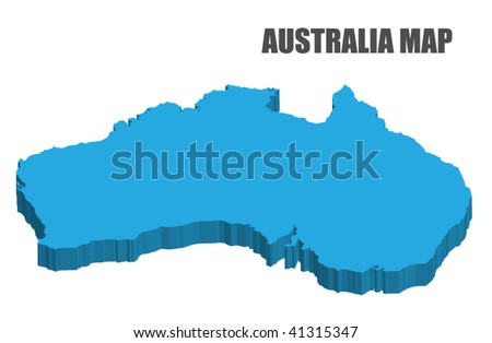  on 3d Australia Map Stock Vector 41315347   Shutterstock