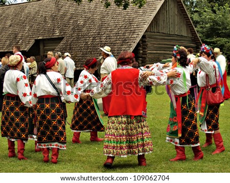 Woman Latvian Woman Dancing 84