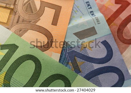 the background with European Union currency (euro)