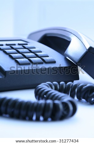 office telephone on a white background