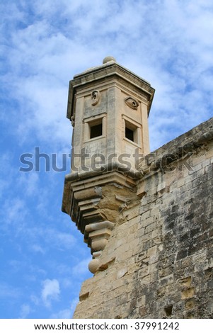 Old lookout tower at Safe Haven Garden (Senglea, Malta, Maltese islands)