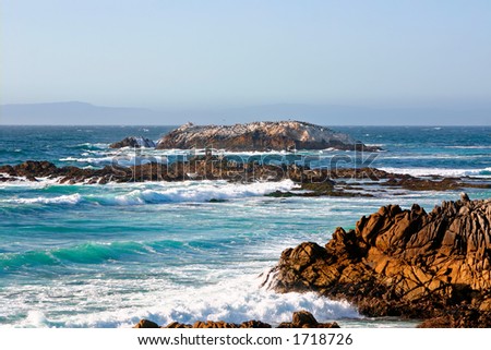 A beautiful afternoon on 17 Mile Drive, along the Monterrey/Carmel Coastline, Highway 1, California.