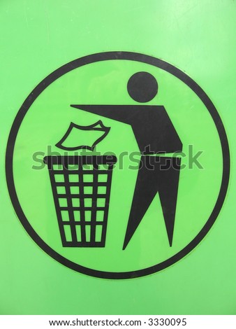sign of wastepaper basket,  clean world, environment protect,
